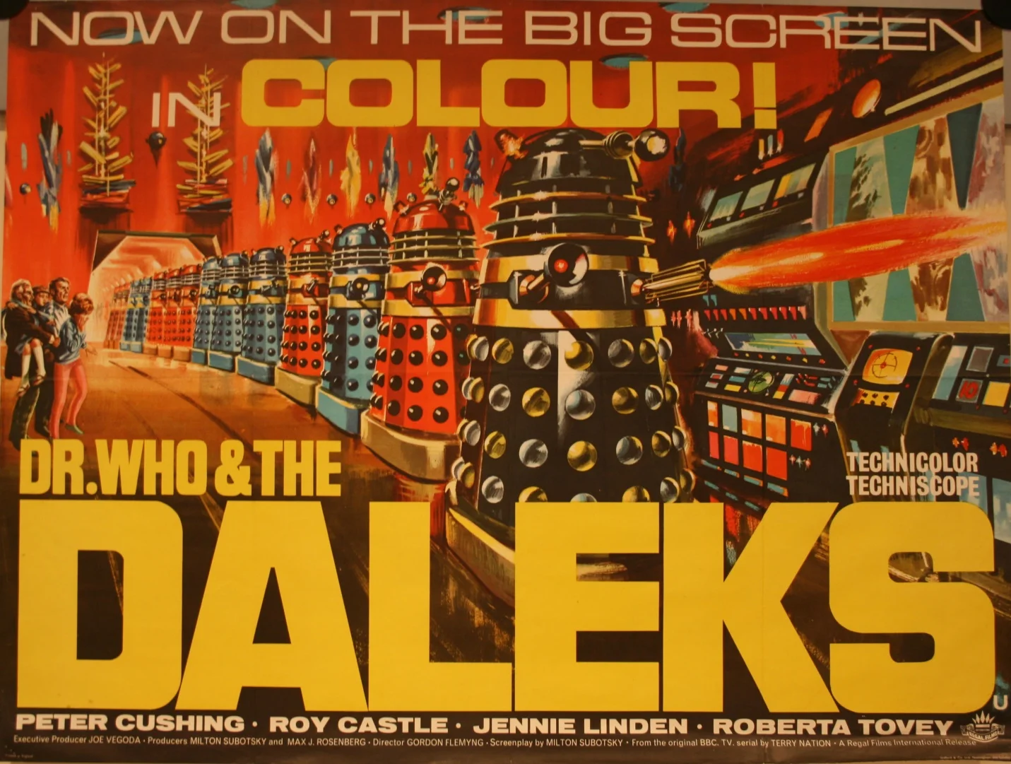 ◉希少60s Dr. Who and the Daleks ヴィンテージポスター Poster: Dr. Who and The Daleks (1965) Starring Peter Cushing